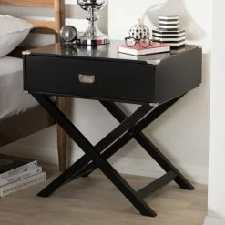 Budget 😀 Baxton Studio Curtice Modern And Contemporary 1-Drawer Wooden End Table White 😀