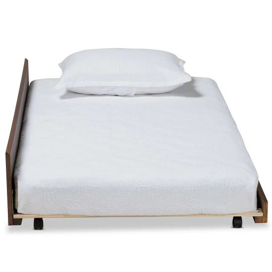Best Sale ๐ Baxton Studio Midori Modern And Contemporary Transitional Twin Size Trundle Bed ๐ฅฐ - Image 3