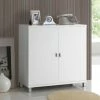 Outlet ✔️ Baxton Studio Marcy Contemporary White Wood Storage Sideboard Cabinet 🤩