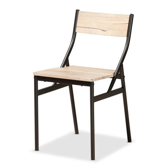 Buy ๐ฅ Baxton Studio Carmen Modern And Contemporary Metal And Wood 5-Piece Dining Set-Oak ๐งจ - Image 3