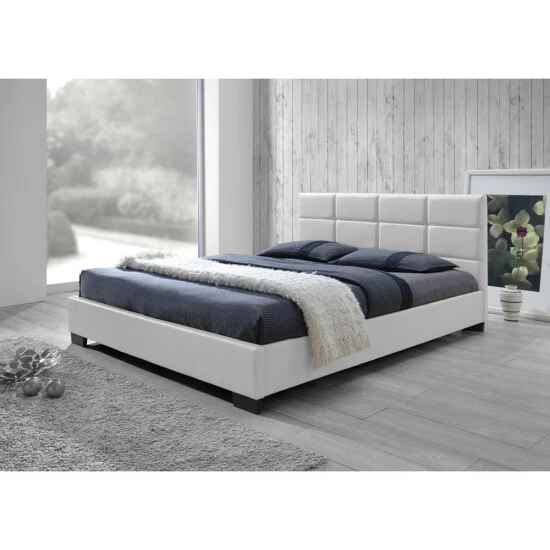 Buy โ Baxton Studio Vivaldi Contemporary White Faux Leather Padded Platform Base Bed โ๏ธ - Image 8