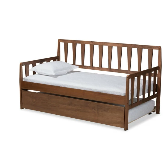Best reviews of โจ Baxton Studio Midori Modern And Contemporary Twin Daybed With Roll-Out Trundle Bed โ - Image 2