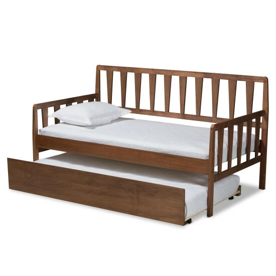 Best reviews of โจ Baxton Studio Midori Modern And Contemporary Twin Daybed With Roll-Out Trundle Bed โ - Image 3