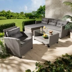 Top 10 โค๏ธ Baxton Studio Darian Modern And Contemporary 4-Piece Patio Set In Grey โค๏ธ