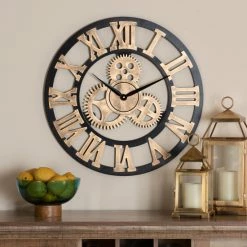 Coupon ✔️ Baxton Studio Randolph Industrial Vintage Style Wood Wall Clock 🌟