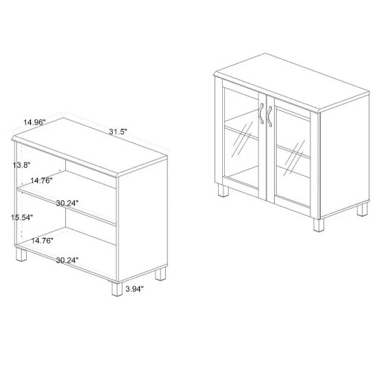 Discount ๐ Baxton Studio Sintra Modern And Contemporary Dark Brown Sideboard Storage Cabinet With Glass Doors ๐ฅฐ - Image 6