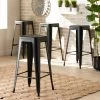 Flash Sale 🧨 Baxton Studio Horton Modern And Industrial Styled Stackable Metal Bar Stool Set(4pc) Gun Metal 😍