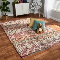 Promo 👏 Baxton Studio Graydon Modern And Contemporary Handwoven Fabric Blend Area Rug - 5' X 8'/Surplus ⌛