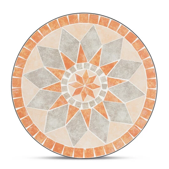 Cheap ๐ Baxton Studio Santina Contemporary Metal And Ceramic Tile 3-Piece Outdoor Bistro Set ๐ - Image 5