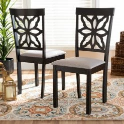 Top 10 🌟 Baxton Studio Samwell Modern And Contemporary 2-piece Dining Chair Set Grey 👏