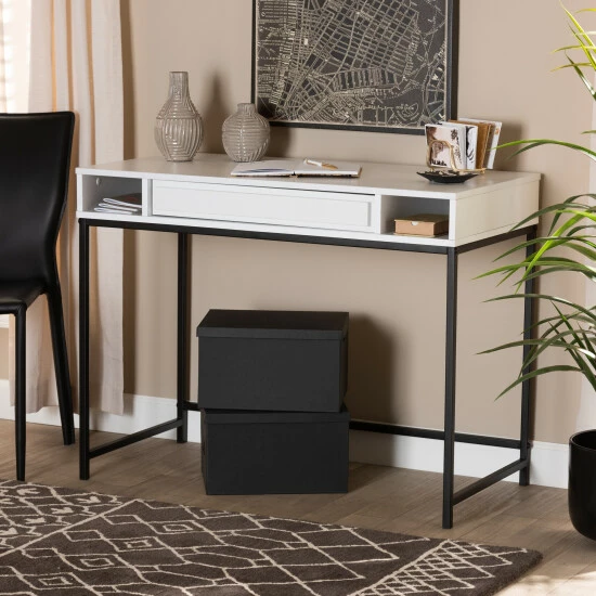 Best deal ๐ Baxton Studio Cargan Modern And Contemporary 1-Drawer Desk Brown ๐ - Image 2