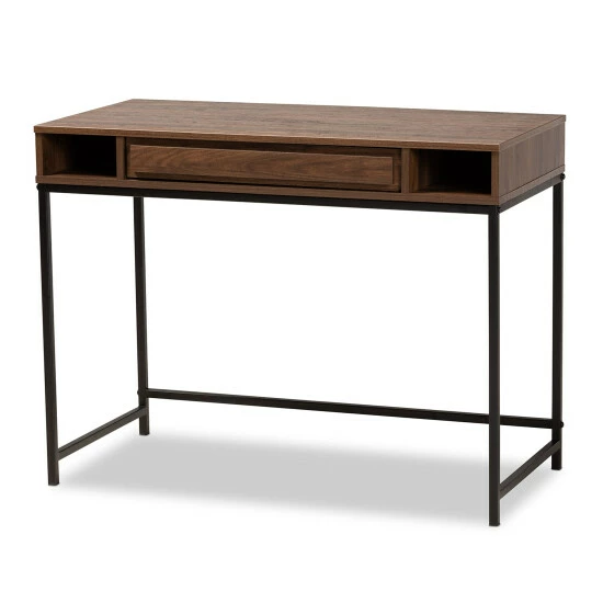 Best deal ๐ Baxton Studio Cargan Modern And Contemporary 1-Drawer Desk Brown ๐ - Image 3