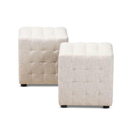 Best reviews of ๐ Baxton Studio Contemporary Fabric 2-Piece Ottoman Set Light Blue ๐ - Image 6