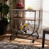 Coupon ⌛ Baxton Studio Dania Antique Vintage Industrial Metal And Wood Mobile Wine Bar Cart 🎉