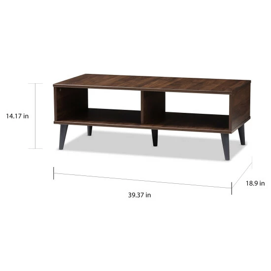 Hot Sale ๐ Mid-Century Modern Brown Coffee Table By Baxton Studio Walnut ๐ฏ - Image 7