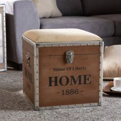 Top 10 โญ Baxton Studio Vintage Industrial Storage Trunk Ottoman Beige โญ