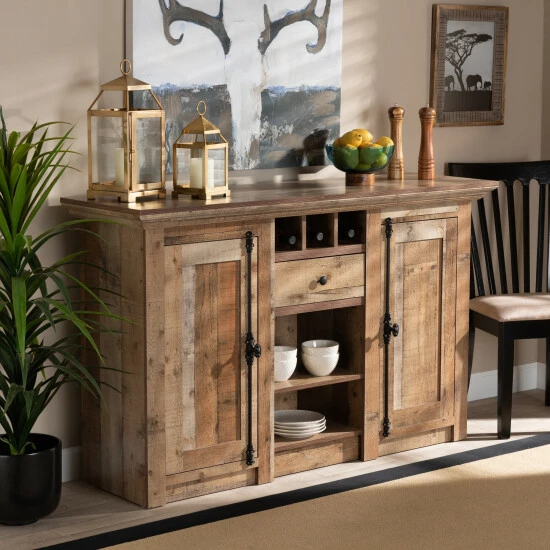 Wholesale โ Baxton Studio Albert Modern And Contemporary Farmhouse Rustic 2-Door Sideboard ๐