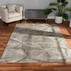 New 😍 Baxton Studio Barret Modern And Contemporary Grey Hand-Tufted Wool Area Rug - 5' X 8'/Surplus 🤩