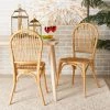 Outlet 😀 Baxton Studio Wina Modern Bohemian Natural Rattan 2-Piece Dining Chair Set 🔔