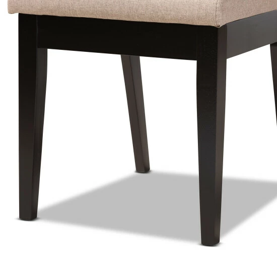 Coupon ๐ Baxton Studio Suvi Modern And Contemporary Oak Wood Dining Set - Sand/Dark Brown ๐ - Image 7