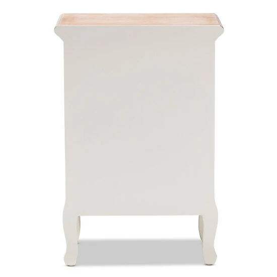 Budget 🤩 Baxton Studio Capucine Antique French Country Cottage Wood 3-Drawer End Table Grey 🤩 - Image 7