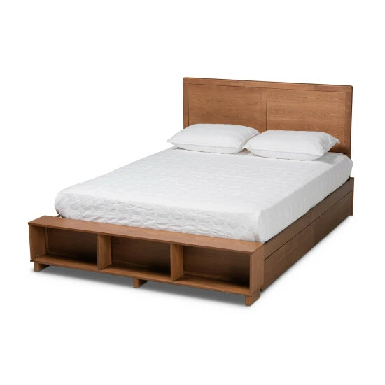 Best deal ๐คฉ Baxton Studio Tamsin Modern Transitional 4-Drawer Storage Bed With Built-In Shelves ๐ฅ - Image 2