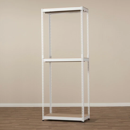 Cheap 💯 Metal 3-Shelf Closet Storage Racking Organizer By Baxton Studio Black ❤️ - Image 8