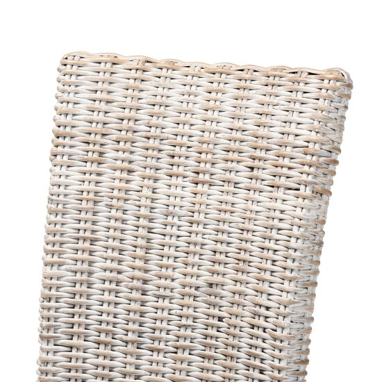 Best Pirce 🌟 Baxton Studio Trianna Rustic Transitional Whitewashed Rattan And Wood Dining Chair 👏 - Image 6
