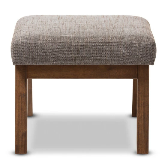 Budget โค๏ธ Baxton Studio Methodios Mid-Century Modern Upholstered Ottoman ๐งจ - Image 2