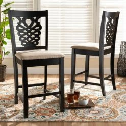 Best deal 🛒 Baxton Studio Gervais Modern And Contemporary Transitional 2-Piece Counter Stool Set 🔥