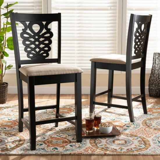 Best deal 🛒 Baxton Studio Gervais Modern And Contemporary Transitional 2-Piece Counter Stool Set 🔥