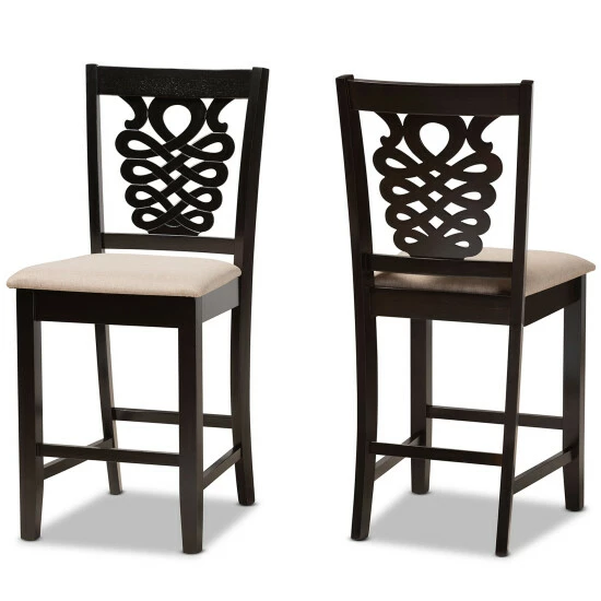 Best deal 🛒 Baxton Studio Gervais Modern And Contemporary Transitional 2-Piece Counter Stool Set 🔥 - Image 2