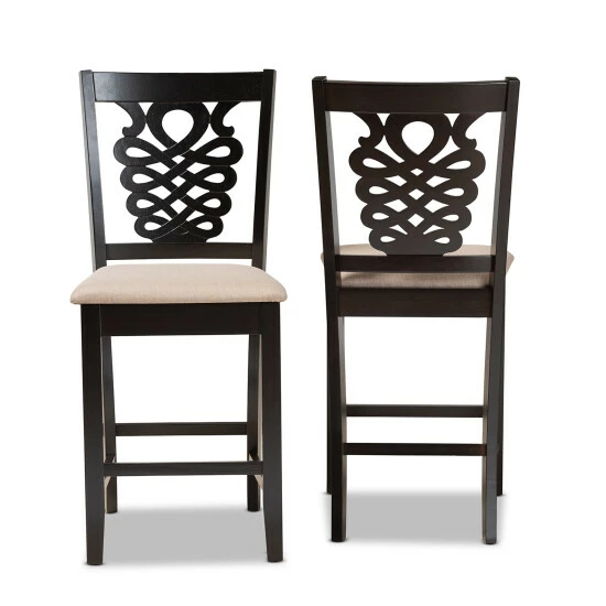 Best deal 🛒 Baxton Studio Gervais Modern And Contemporary Transitional 2-Piece Counter Stool Set 🔥 - Image 3