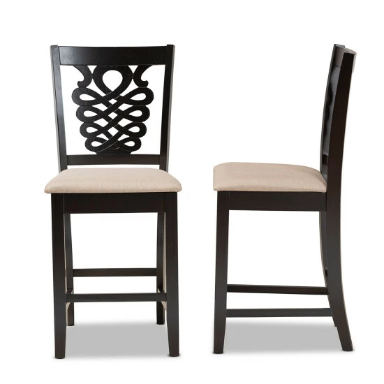 Best deal 🛒 Baxton Studio Gervais Modern And Contemporary Transitional 2-Piece Counter Stool Set 🔥 - Image 4