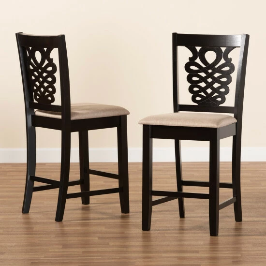 Best deal 🛒 Baxton Studio Gervais Modern And Contemporary Transitional 2-Piece Counter Stool Set 🔥 - Image 8