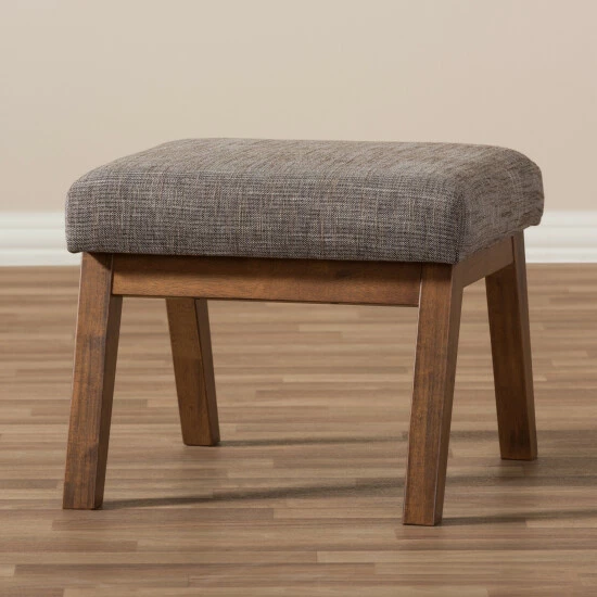 Budget โค๏ธ Baxton Studio Methodios Mid-Century Modern Upholstered Ottoman ๐งจ - Image 5