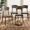 Top 10 🎉 Baxton Studio Marcus Modern Industrial Metal And Wood Dining Chair Set (4pc)-Oak ❤️