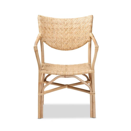 Wholesale 💯 Baxton Studio Damani Bohemian Natural Brown Finished Rattan Dining Chair ✨ - Image 3