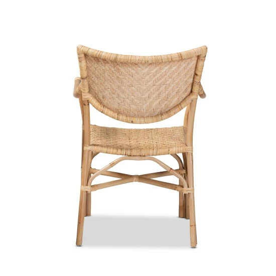 Wholesale 💯 Baxton Studio Damani Bohemian Natural Brown Finished Rattan Dining Chair ✨ - Image 5