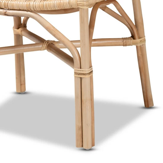 Wholesale 💯 Baxton Studio Damani Bohemian Natural Brown Finished Rattan Dining Chair ✨ - Image 6