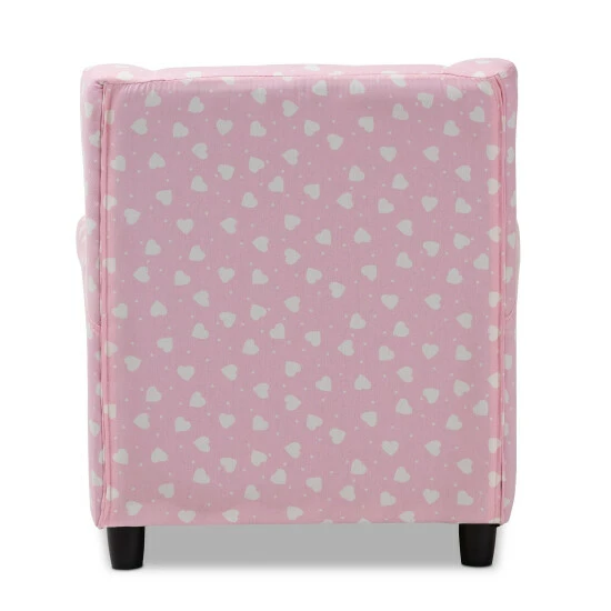 Discount ๐ฅฐ Baxton Studio Contemporary Pink And White Heart Patterned Armchair ๐ - Image 5