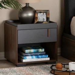 Brand new โ Baxton Studio Contemporary 1-Drawer Nightstand ๐