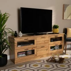 Best Pirce 🎁 Baxton Studio Adelino Modern Oak Brown Finished Wood 2-Drawer TV Stand 😉