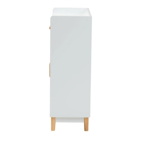 Cheap 👍 Baxton Studio Russell Mid-Century Modern Two-Tone White And Oak Brown Finished Wood 2-Door Sideboard 👍 - Image 5