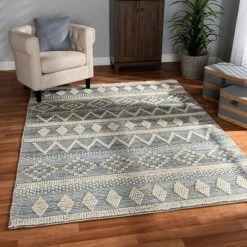 Best Pirce ❤️ Baxton Studio Callum Modern And Contemporary Handwoven Wool Blend Area Rug - 5' X 8'/Surplus 🔔
