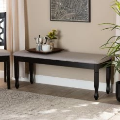 Discount ✨ Baxton Studio Corey Modern And Contemporary Wood Dining Bench Walnut 😀