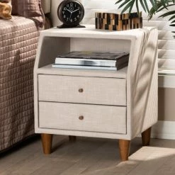 Top 10 โจ Baxton Studio Contemporary Fabric 2-Drawer Nightstand Charcoal ๐คฉ