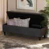 Best Sale 😍 Baxton Studio Mid-Century Fabric Storage Ottoman Grey 🥰