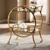 Cheap 🤩 Baxton Studio Contemporary Antique Gold 2-Tier Mobile Bar Cart 💯