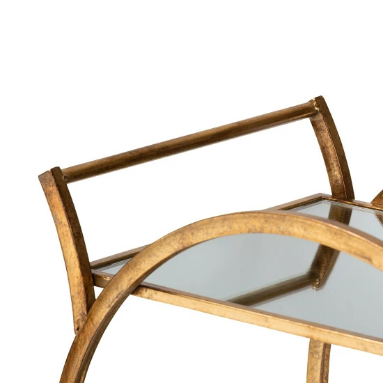 Cheap ๐คฉ Baxton Studio Contemporary Antique Gold 2-Tier Mobile Bar Cart ๐ฏ - Image 5